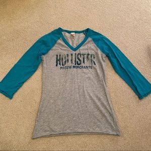 Vintage Hollister Fitted Logo Baseball Tee
